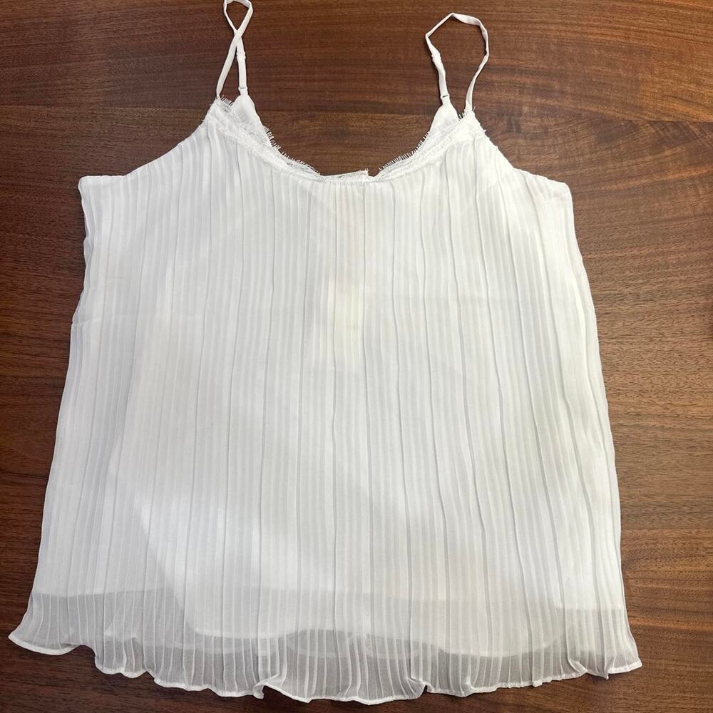 Skies are blue white pleated